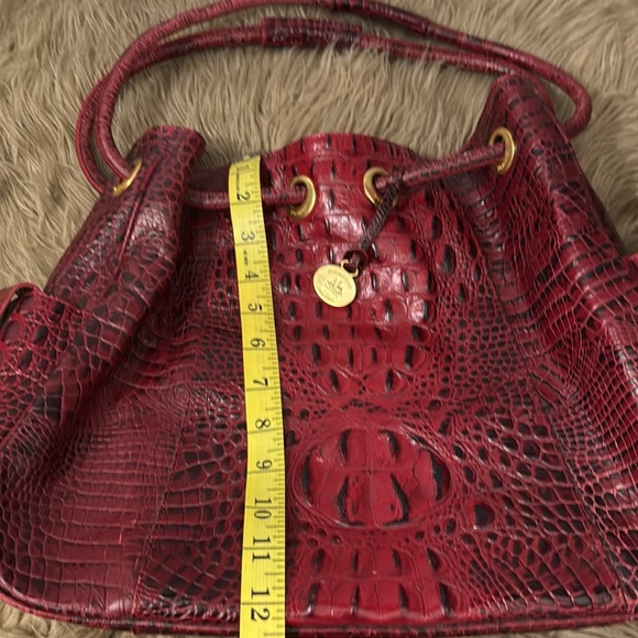 Brahmin Belinda Melbourne Red Crocodile-Embossed Women's Bag medium / large - Picture 14 of 15